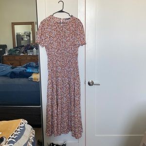 Pretty Garden XL Dress, reddish orange